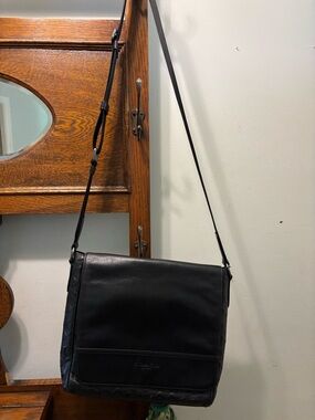 Coach Black Leather Satchel Crossbody